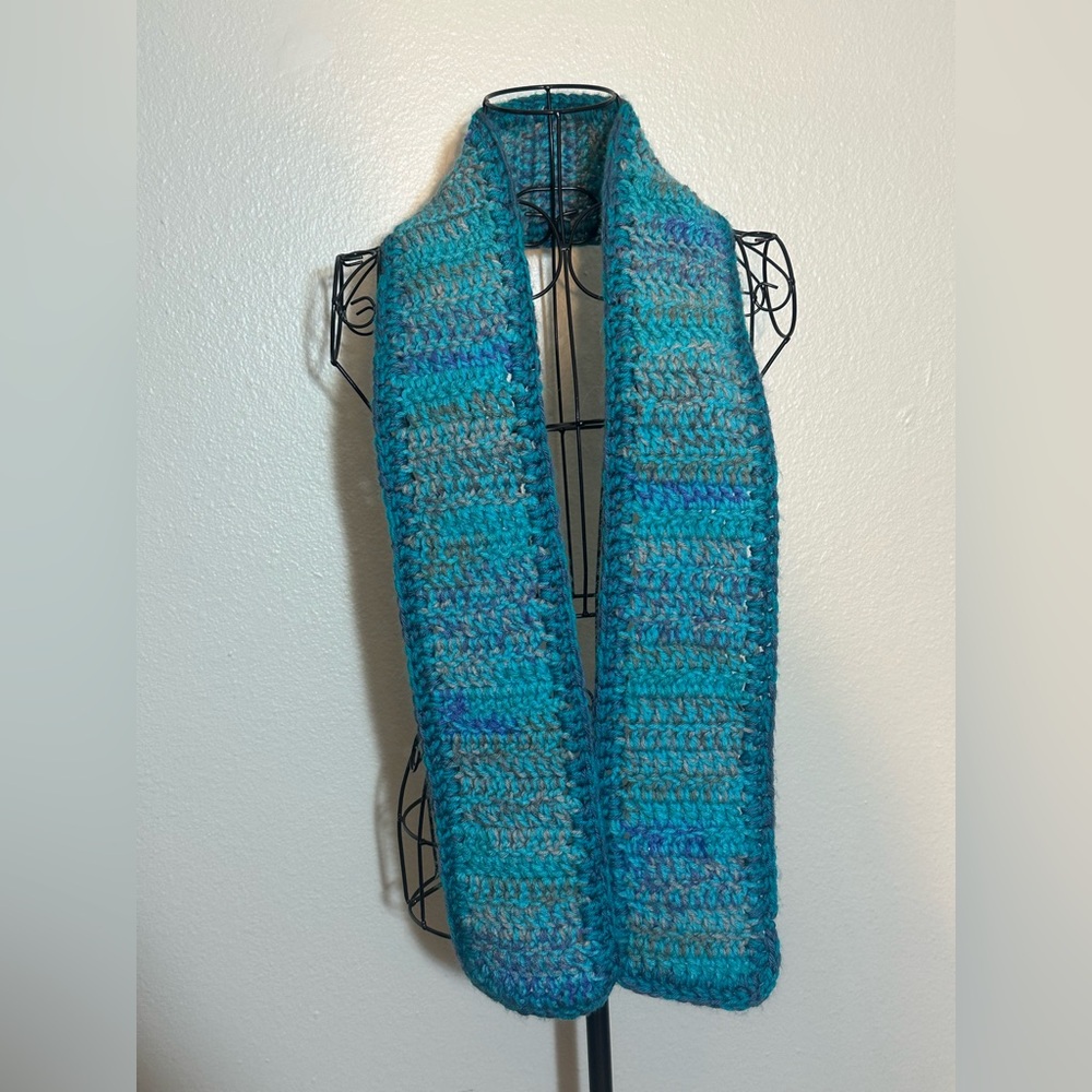Handmade blue and brown Scarf